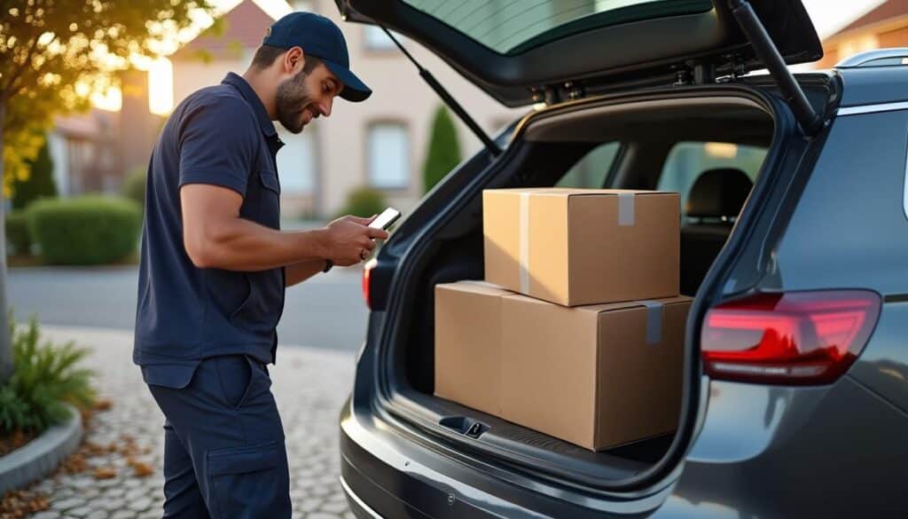 Le suivi d’un colis voiture lors de l’enlèvement pour livraison