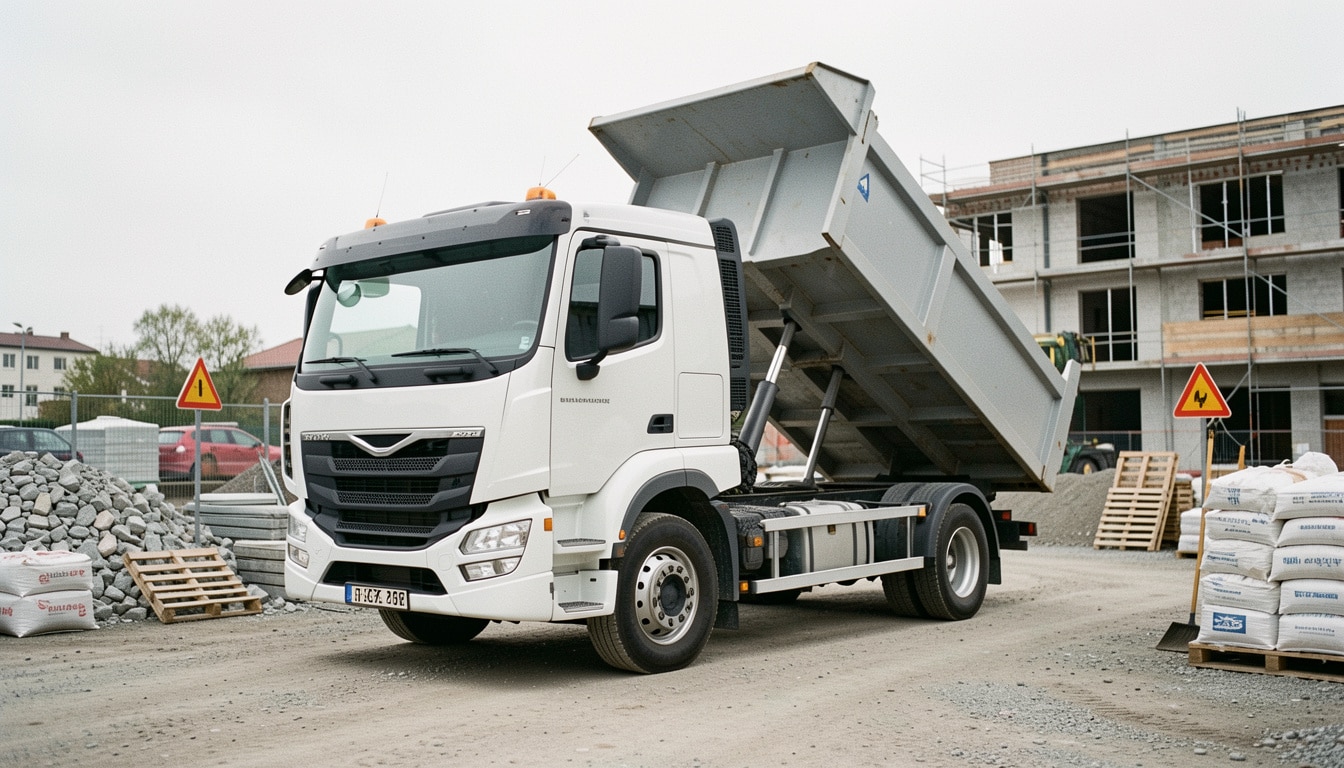 Camion-benne de 3,5 tonnes : capacité, usages et limites